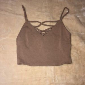 Tan crop top